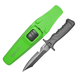 Saekodive Bc Diving Knife - Sharp Tip Serrated Green